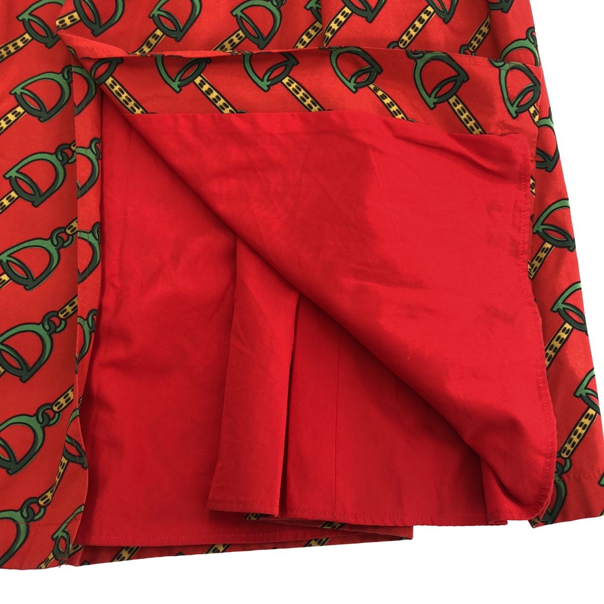 Gucci Horsebit Print Skirt Zabea Red 40 — view 5