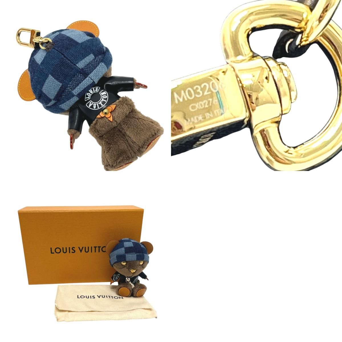 Louis Vuitton Bag Charm LV Bear Leather Canvas Noir — view 9