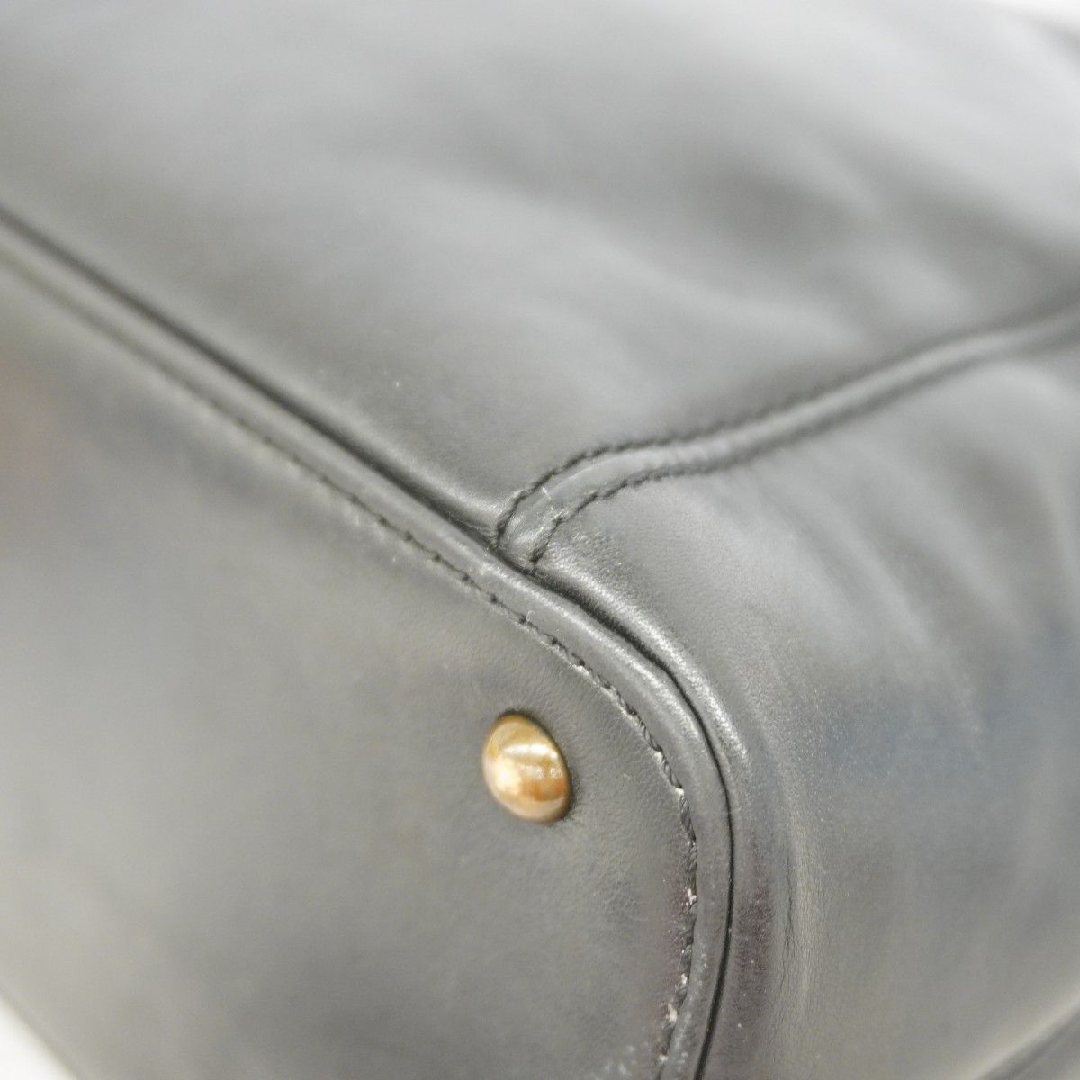 Chanel Tote Leather Black Silver — view 8