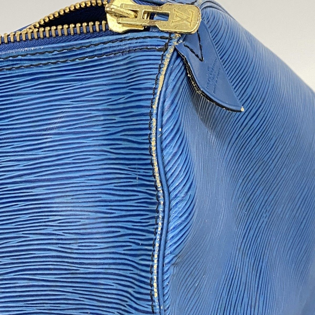 Louis Vuitton Boston Bag Epi Keepall 60 Blue — view 8