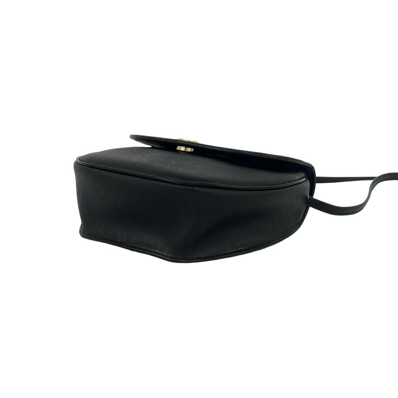 Dior Vintage Honeycomb Logo Leather Mini Shoulder Bag Crossbody Black — view 8