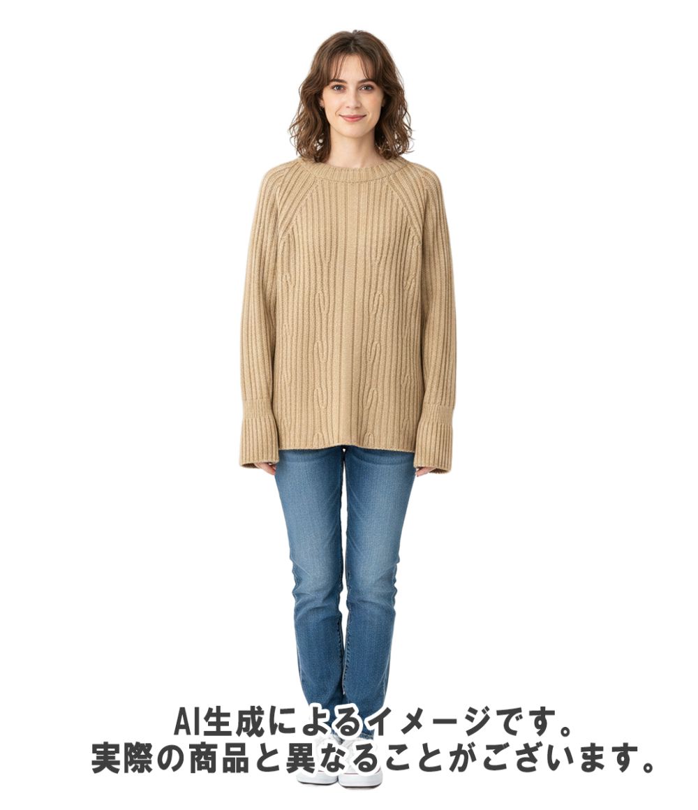 Hermes Long Sleeve Knit Cable Camel 36 Sweater — view 8