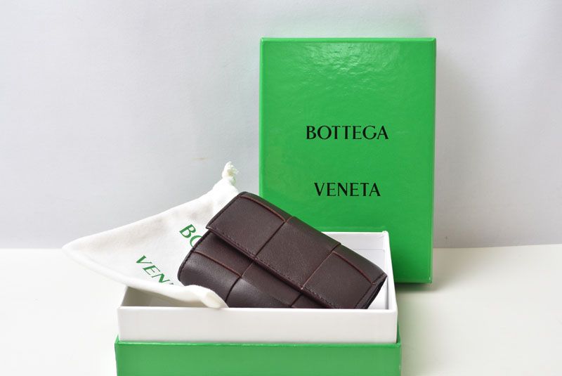 Bottega Veneta Wallet Bi Foldwallet Cassette Compact Leather Bordeaux — view 9