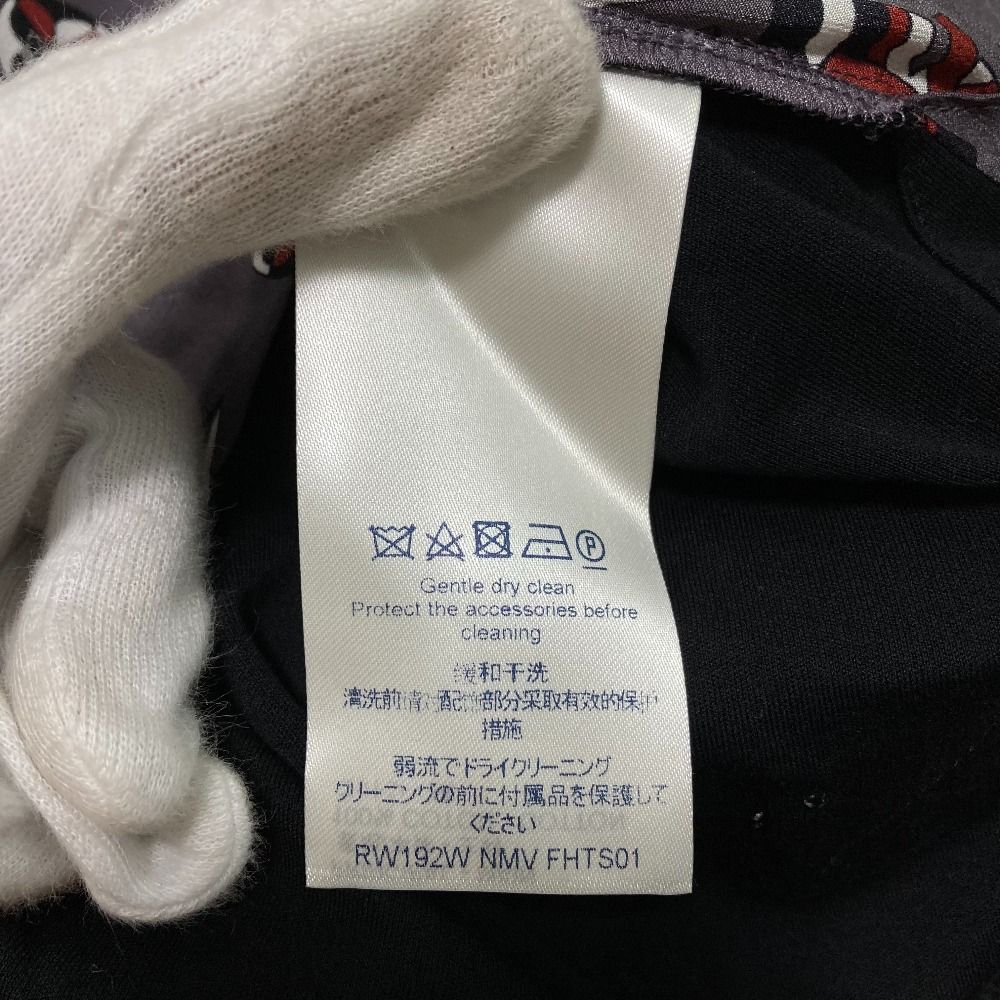 Louis Vuitton Monogram Print Silk Contrast T-Shirt M Black Gray Second — view 9