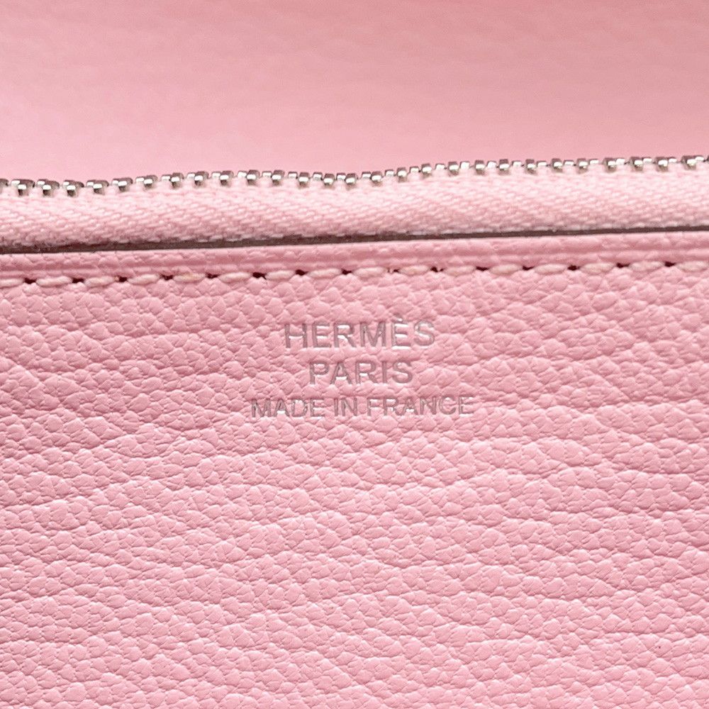 Hermes Wallet Kelly Gillies Rose Sakura Silver Swift — view 9