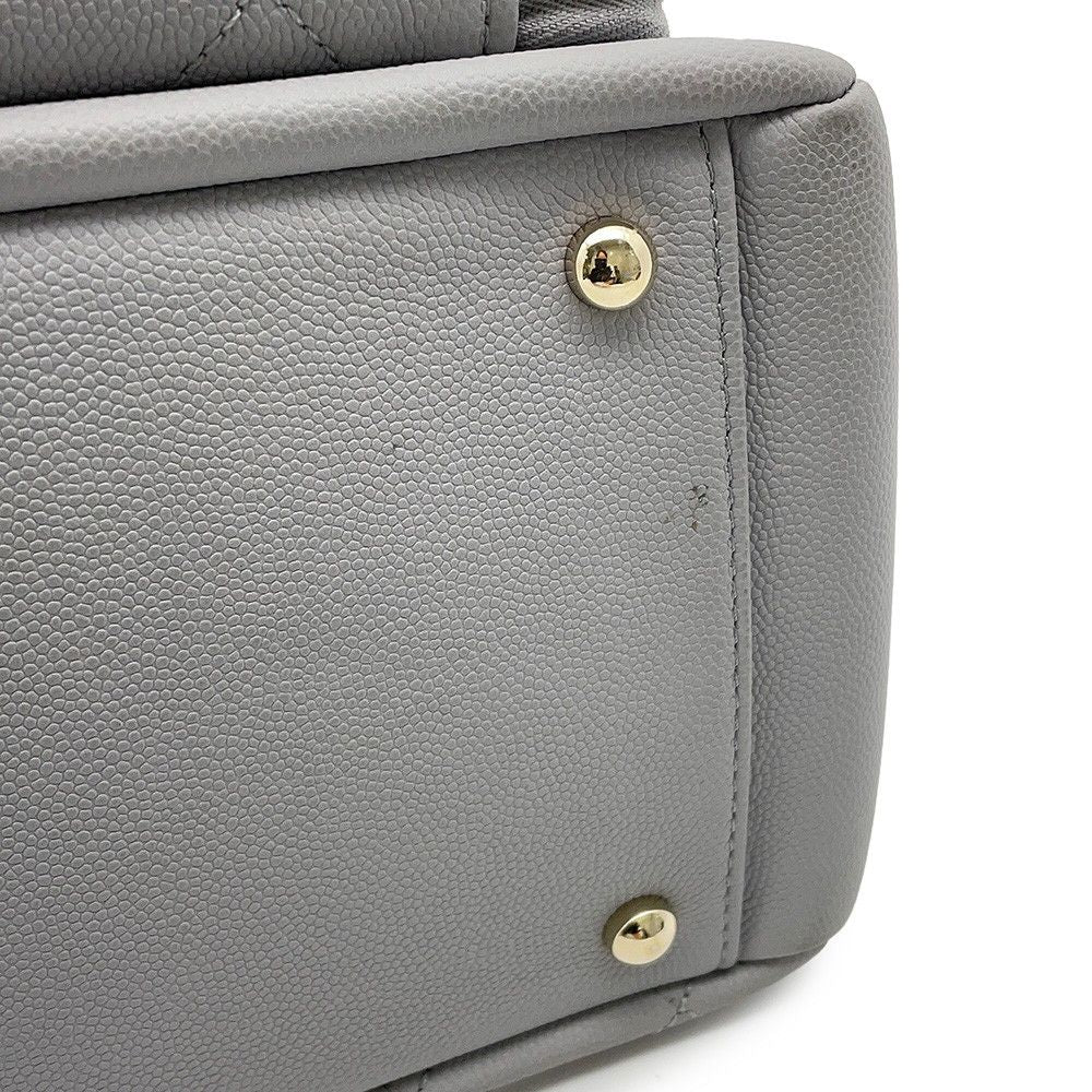 Chanel Quilted CC Logo Affinity Caviar Leather 2-Way Shoulder — view 8