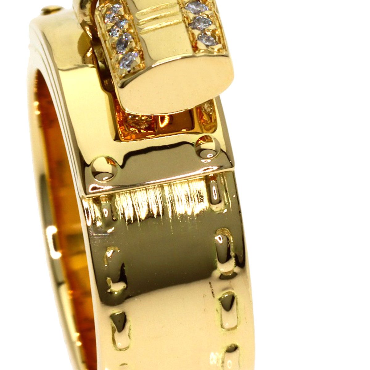 Hermes Cadena Diamond 48 Ring 18K Yellow Gold — view 8