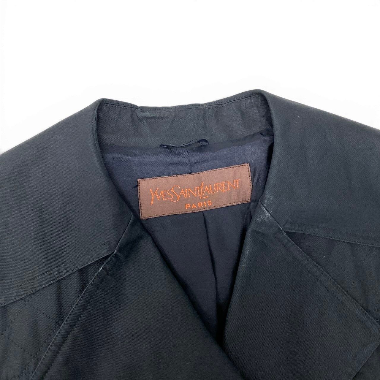 Saint Laurent Trench Coat Long Black — view 9
