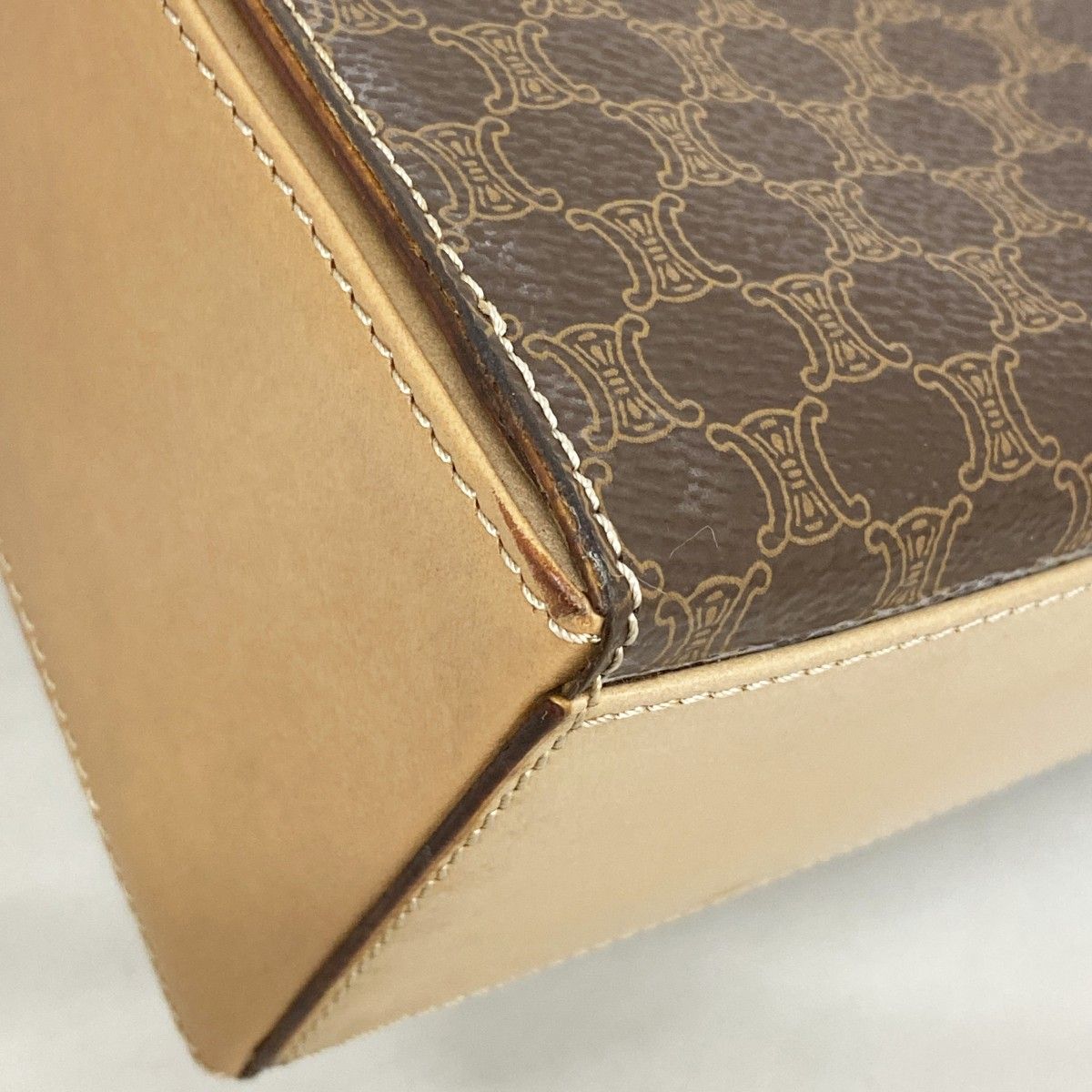 Celine Handbag Macadam Brown Gold 2-Way — view 8