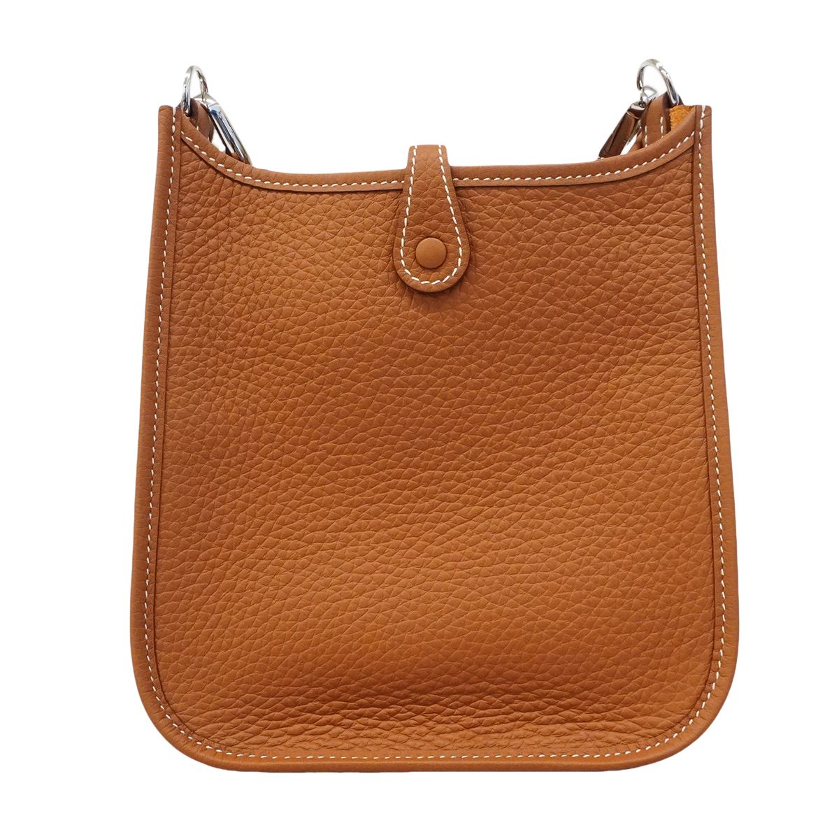 Hermes Shoulder Bag Evelyne TPM Taurillon Clemence Gold Silver — view 6
