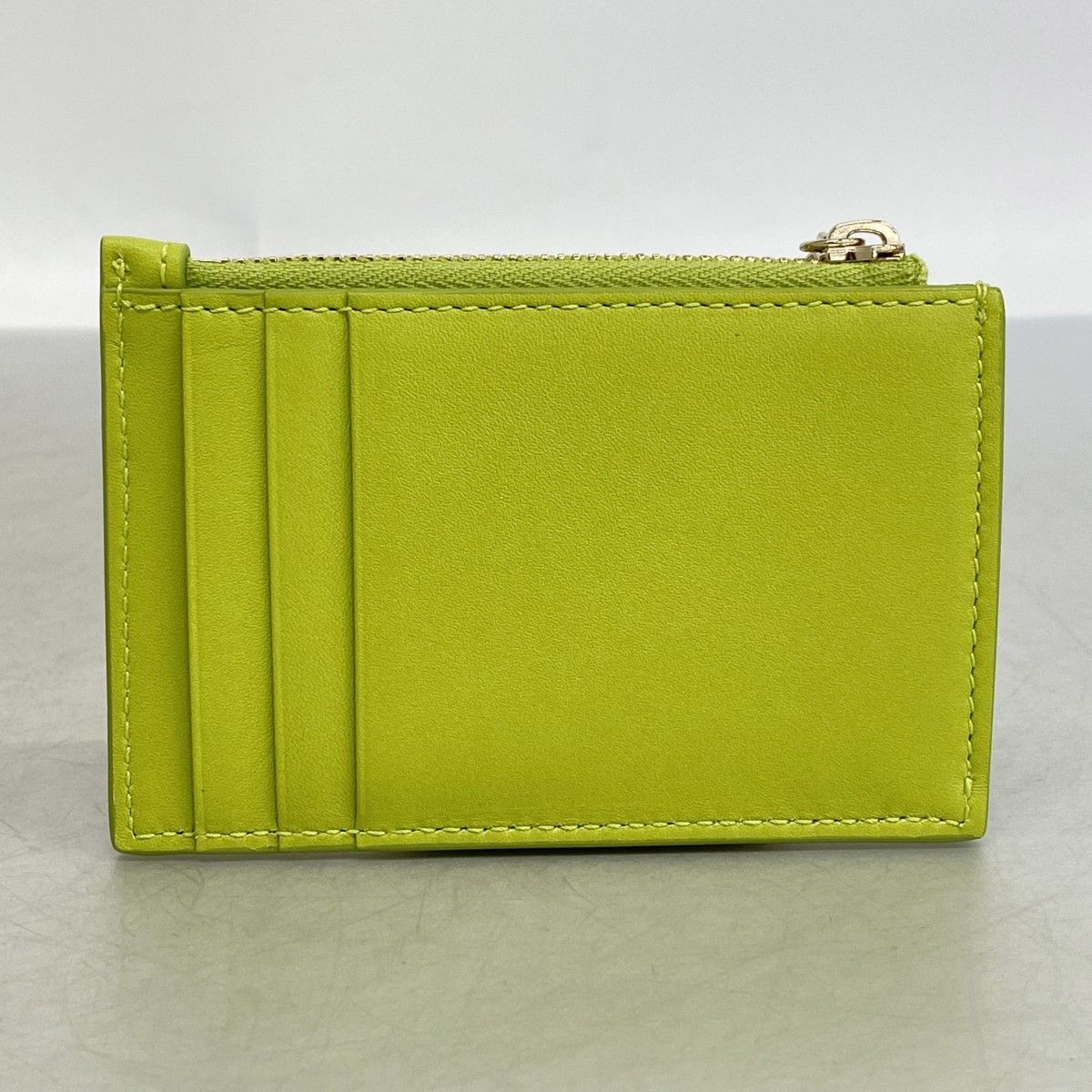 Gucci Coin Case Bamboo Leather Lightgreen Gold — view 6