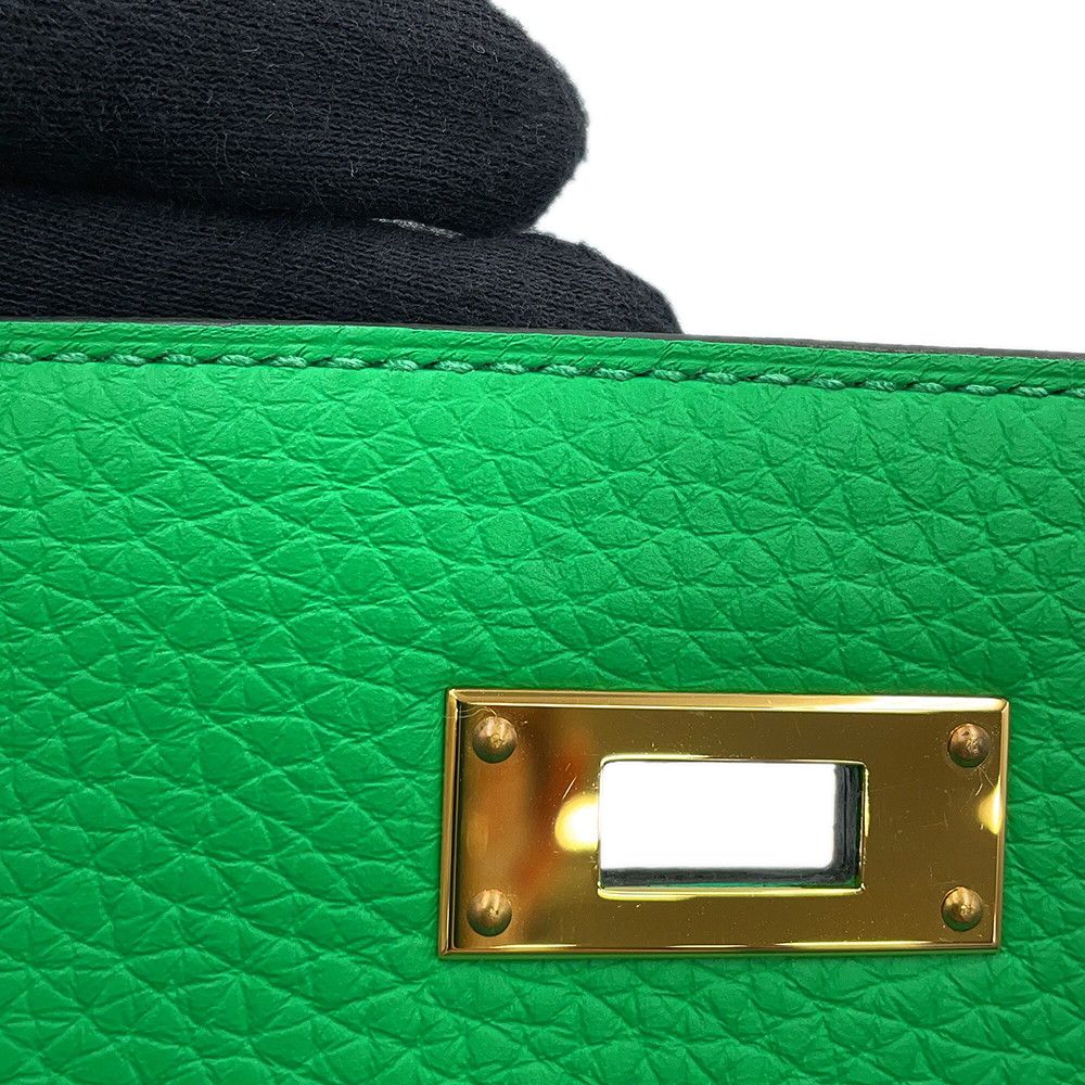 Hermes Handbag Kelly 28 Retourne Bamboo Gold Togo 2-Way — view 8