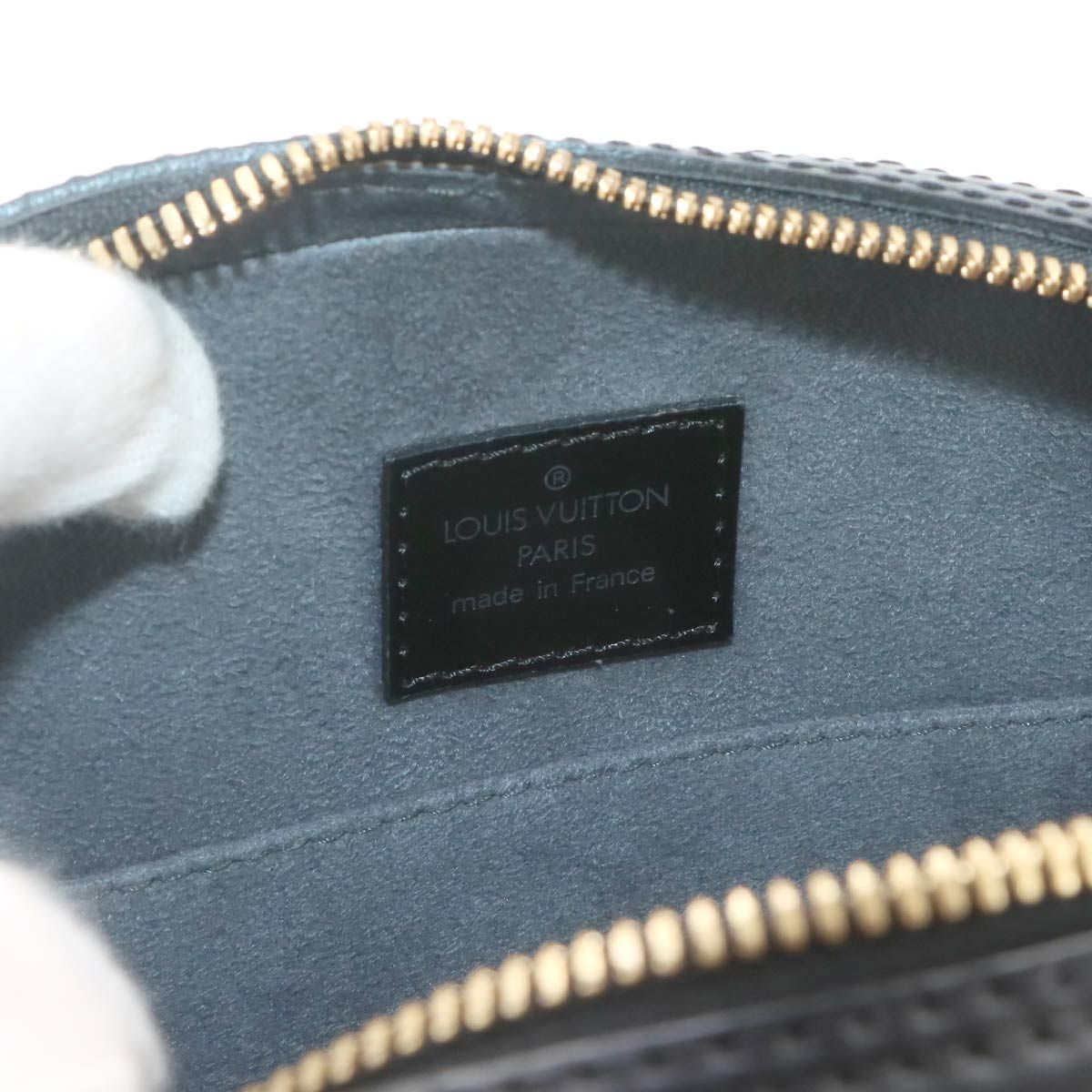 Louis Vuitton Epi Hand Bag Leather Noir Gold — view 8