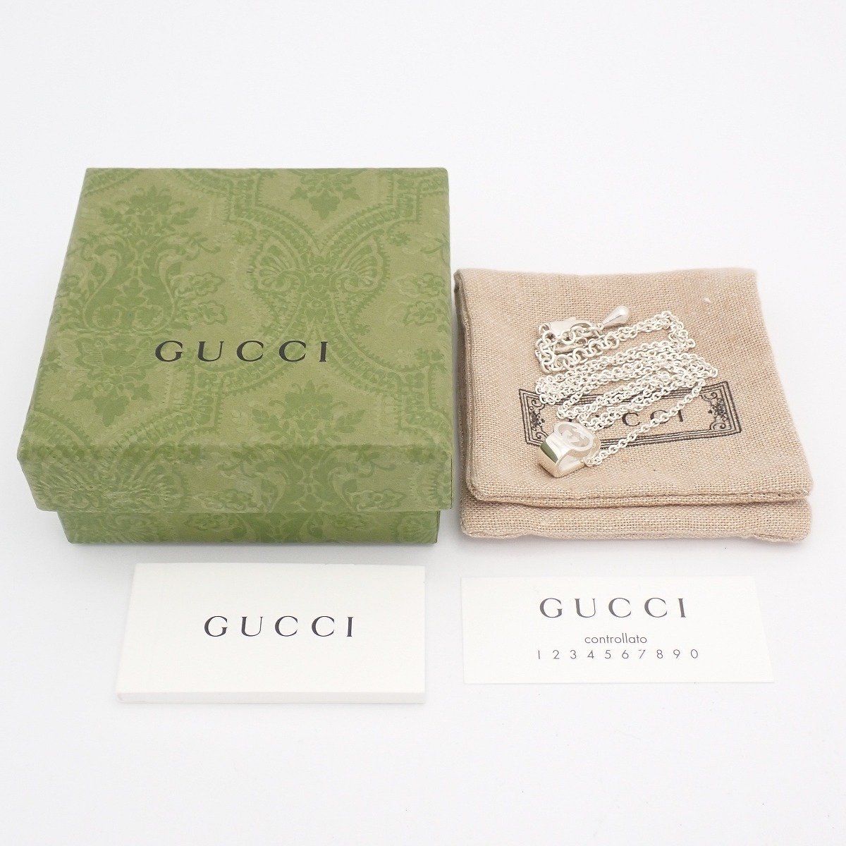 Gucci Interlocking G Cutout Necklace 925 Sterling Silver — view 8