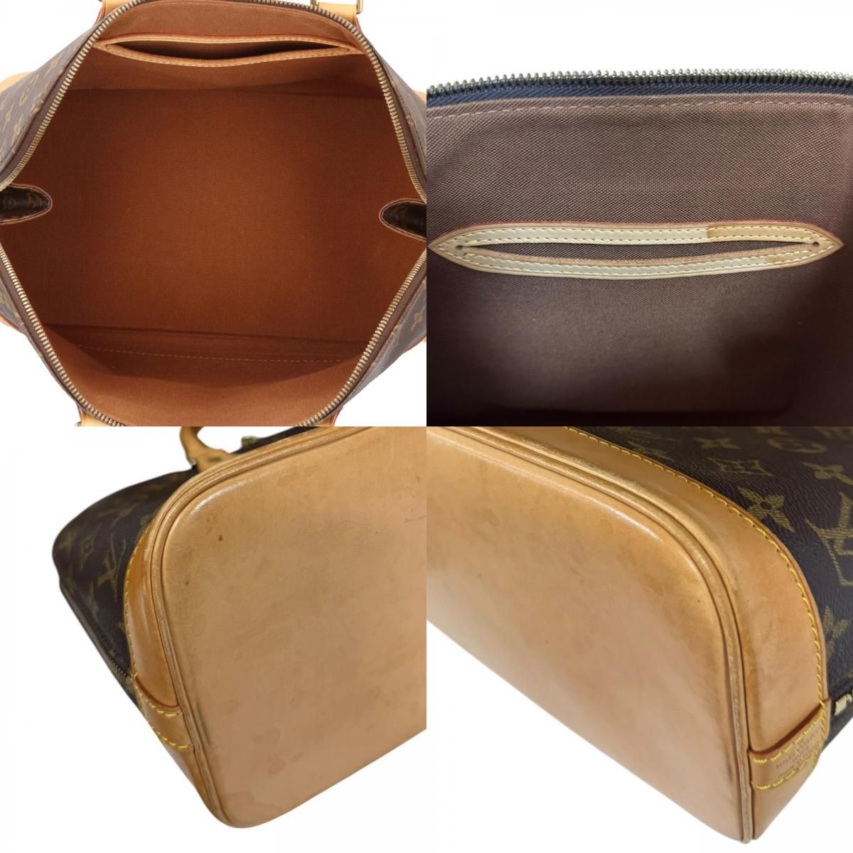 Louis Vuitton Alma Monogram Handbag Canvas Brown — view 8