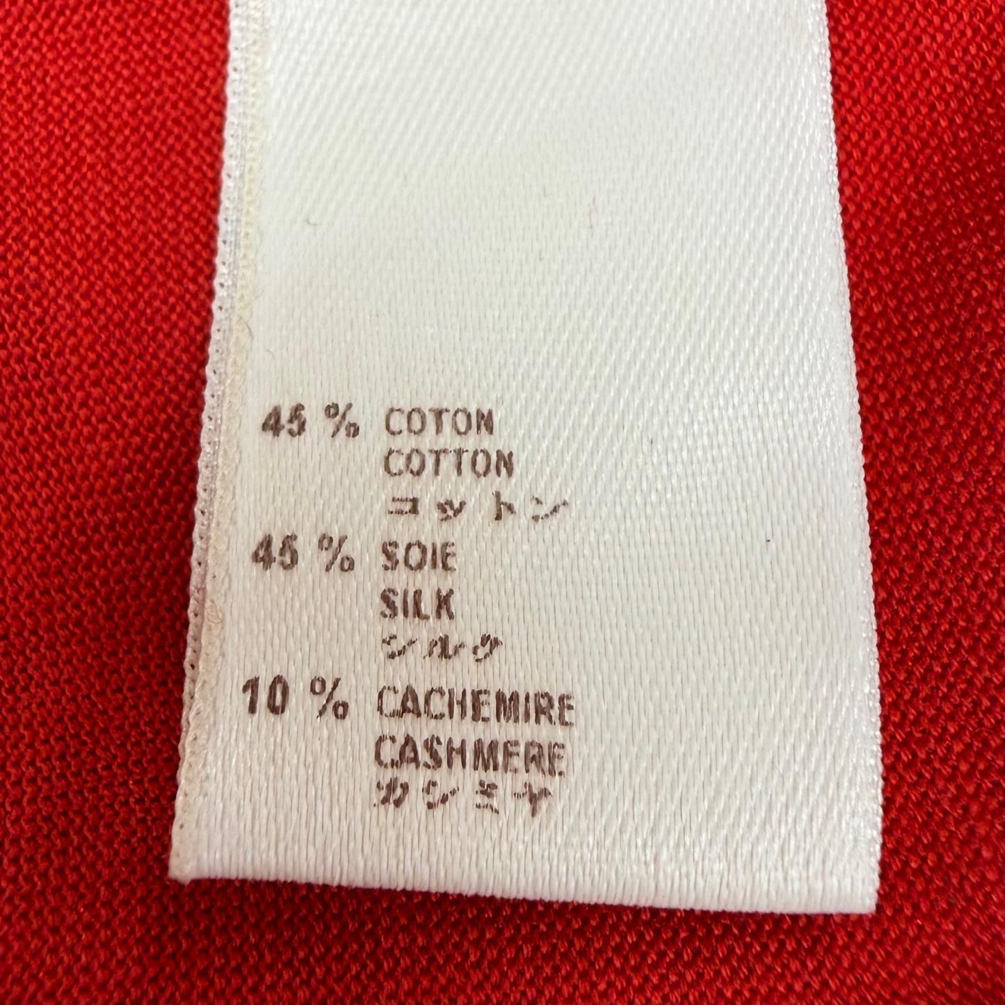 Louis Vuitton Cotton Silk Logo Embroidery Long Sleeve Shirt Red 42 — view 9