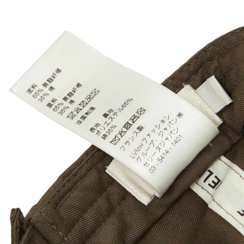 Celine Triomphe Logo Baseball Cap M Khaki Cotton Polyester — view 8