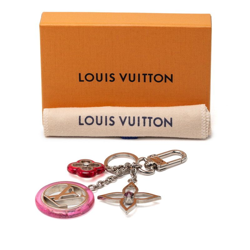 Louis Vuitton Porte Cles Color Line Strass Charm Key Holder Key Ring Silver — view 5