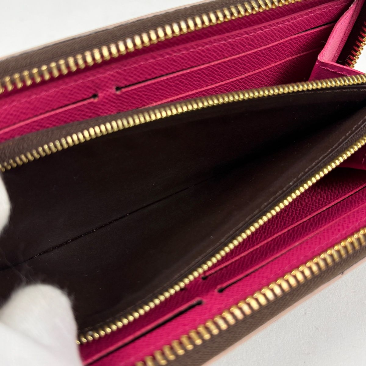 Louis Vuitton Portefeuille Clemence Wallet Zip Around Monogram Brown — view 7