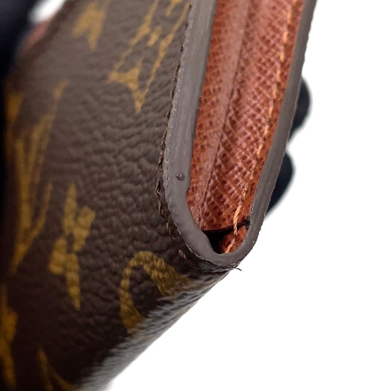 Louis Vuitton Envelope Carte de Visite Monogram Leather Brown Card Case — view 9