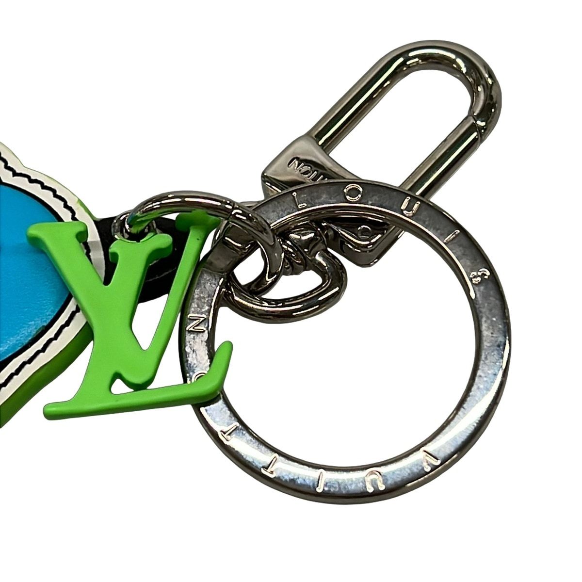 Louis Vuitton Key Holder LV Friend Porte Cles LV Rabbit Light Blue Leather — view 6
