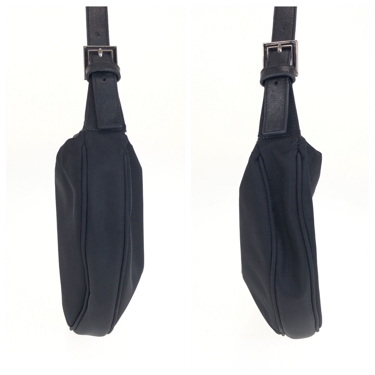 Fendi Zucca Black Silver Nylon Leather Shoulder — view 8