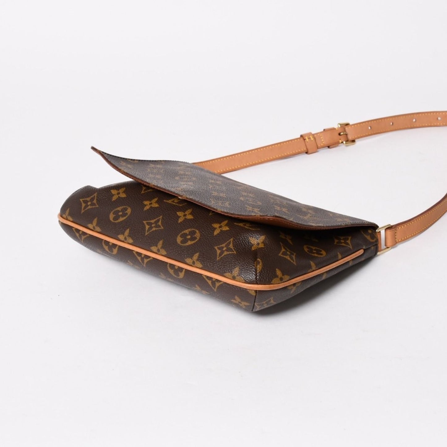 Louis Vuitton Musette Tango Shoulder Bag Monogram Canvas Brown Gold — view 8