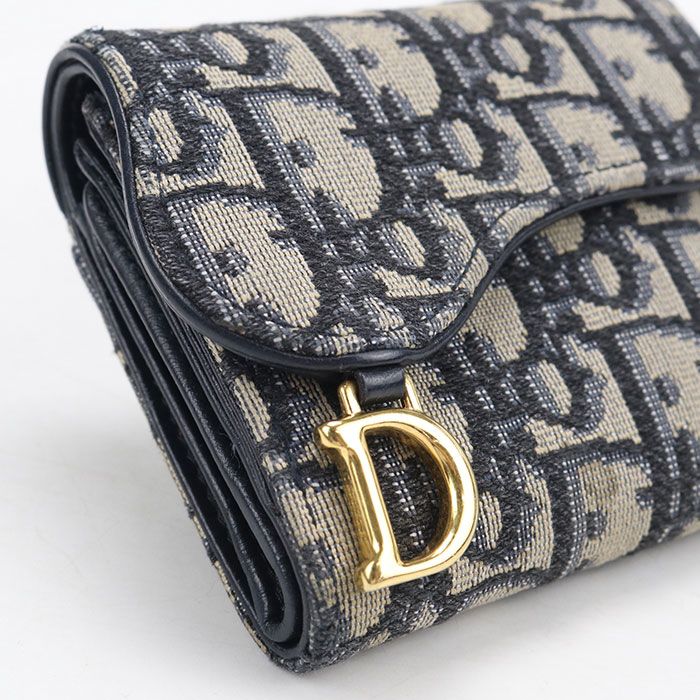 Dior Lotus Wallet Saddle Tri Foldwallet Oblique — view 9