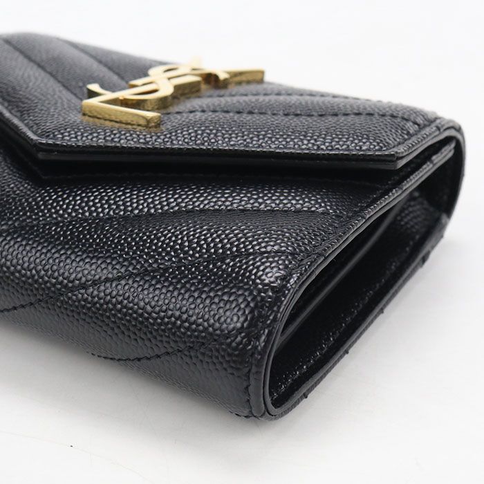 Saint Laurent Wallet Monogram Compact Tri Foldwallet Leather — view 8