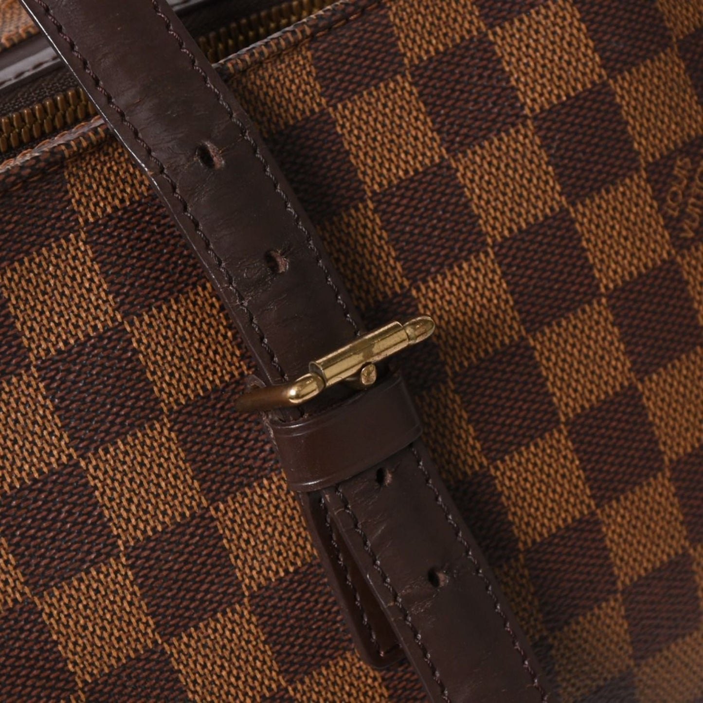 Louis Vuitton Chelsea Tote Bag Damier Ebene Canvas Brown Gold — view 8