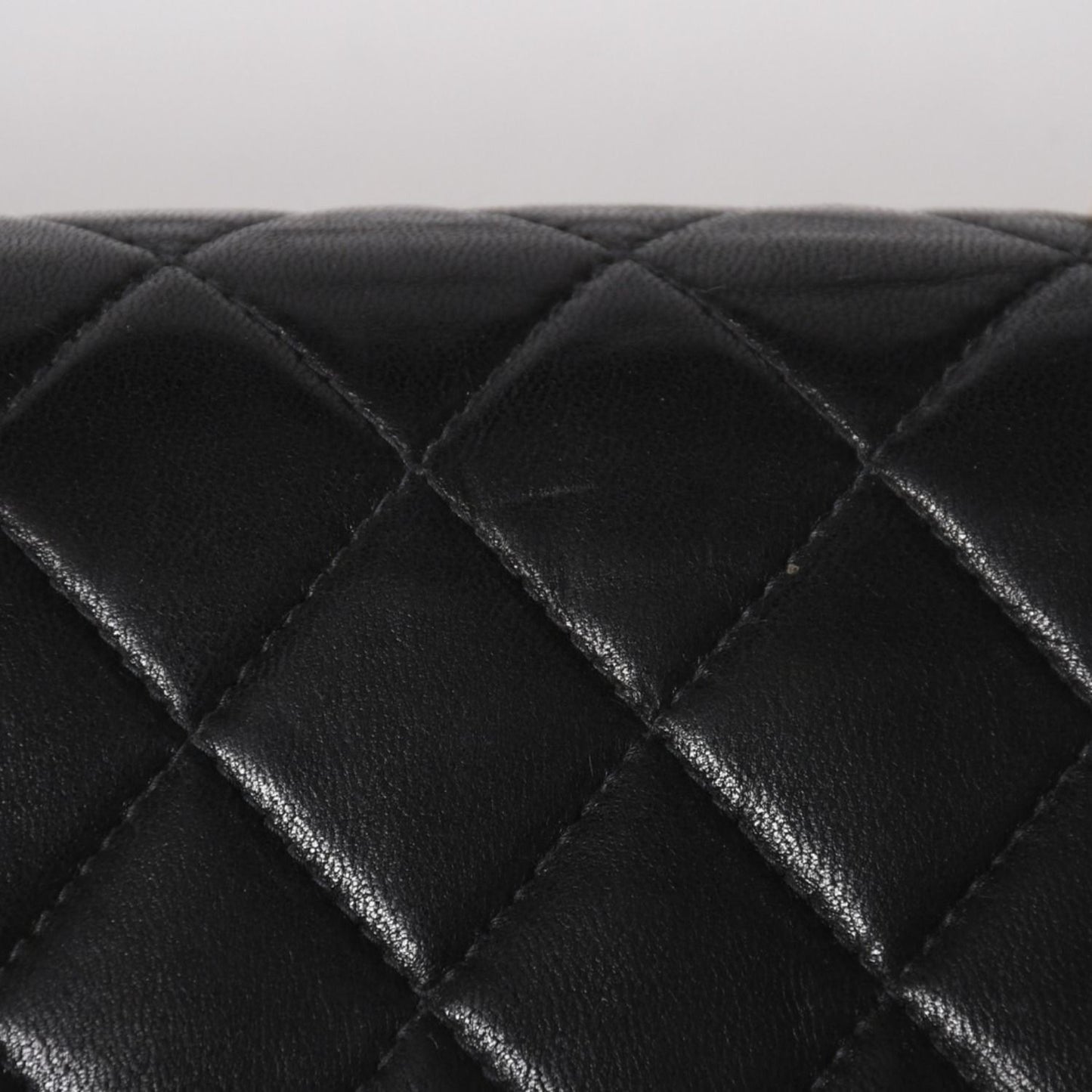 Chanel Quilted 23 Double Flap Chain Shoulder Bag CC Logo Lambskin Black — view 8
