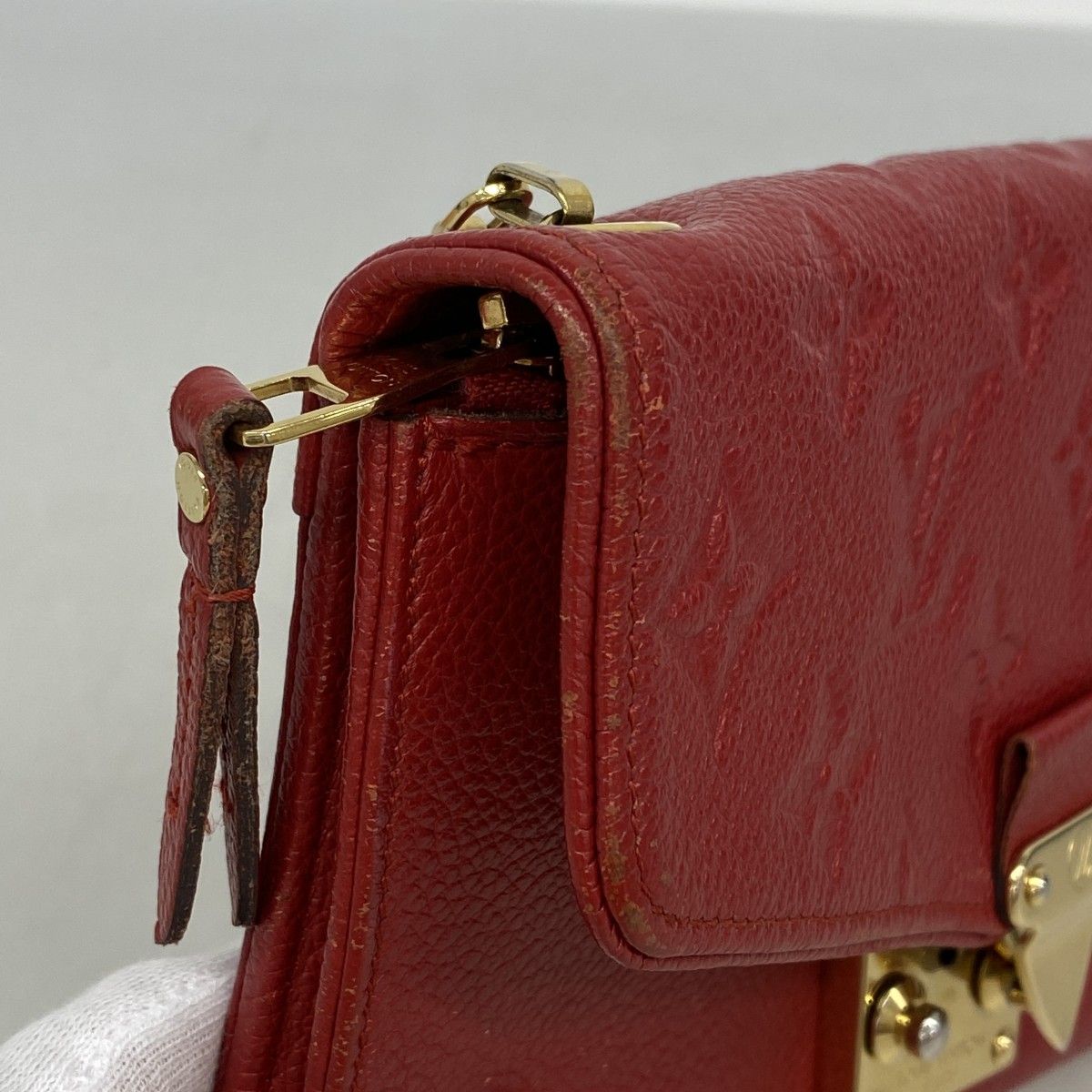 Louis Vuitton Shoulder Wallet Monogram Empreinte Pochette Saint Germain Cerise — view 8