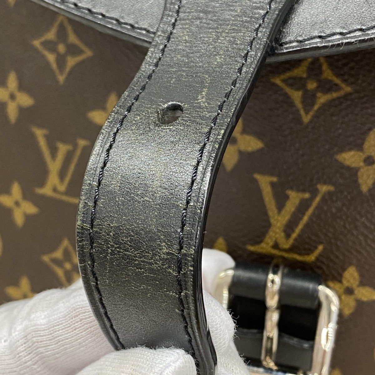 Louis Vuitton Backpack Monogram Macassar Brown Black — view 8