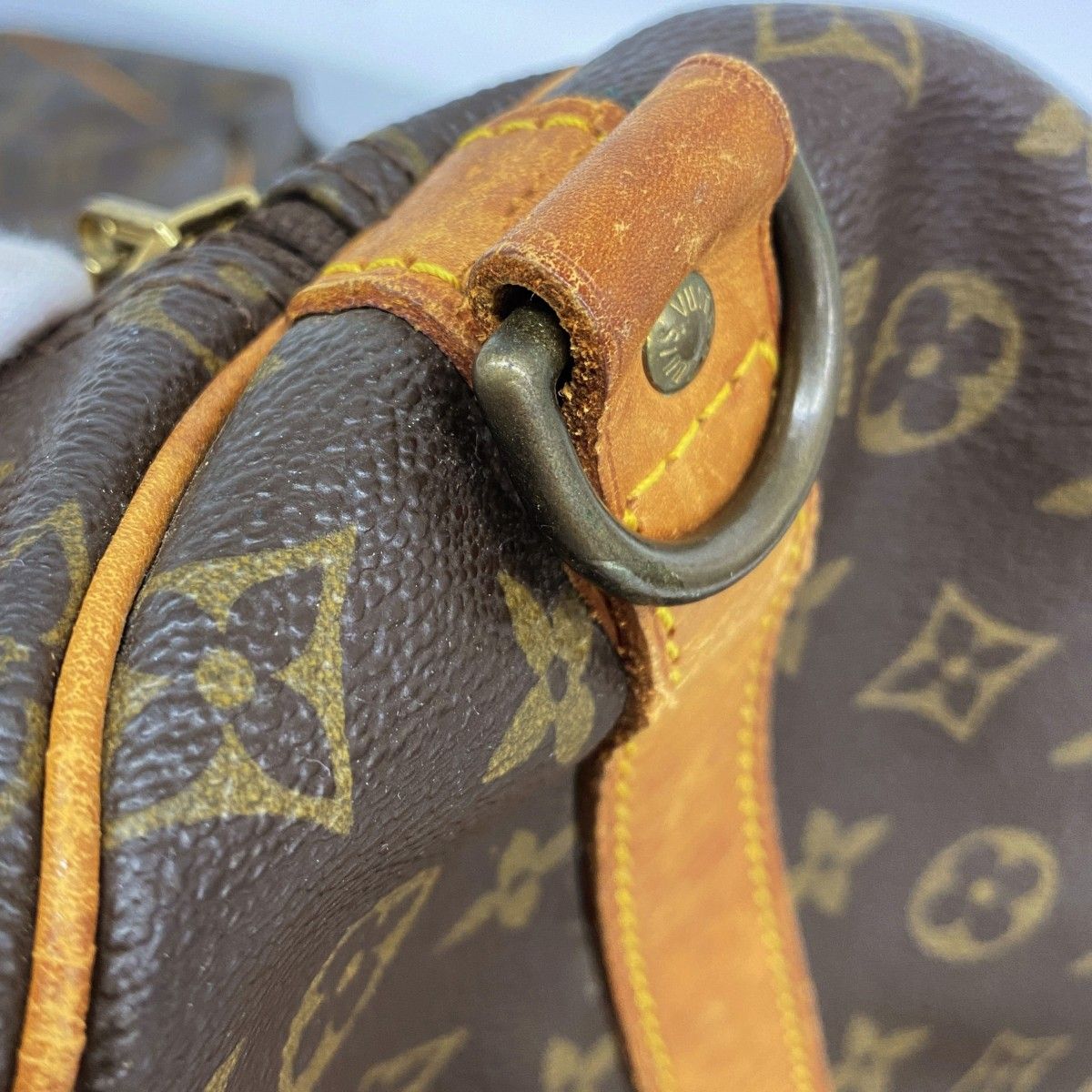 Louis Vuitton Boston Bag Monogram Keepall Bandouliere 55 Brown — view 8