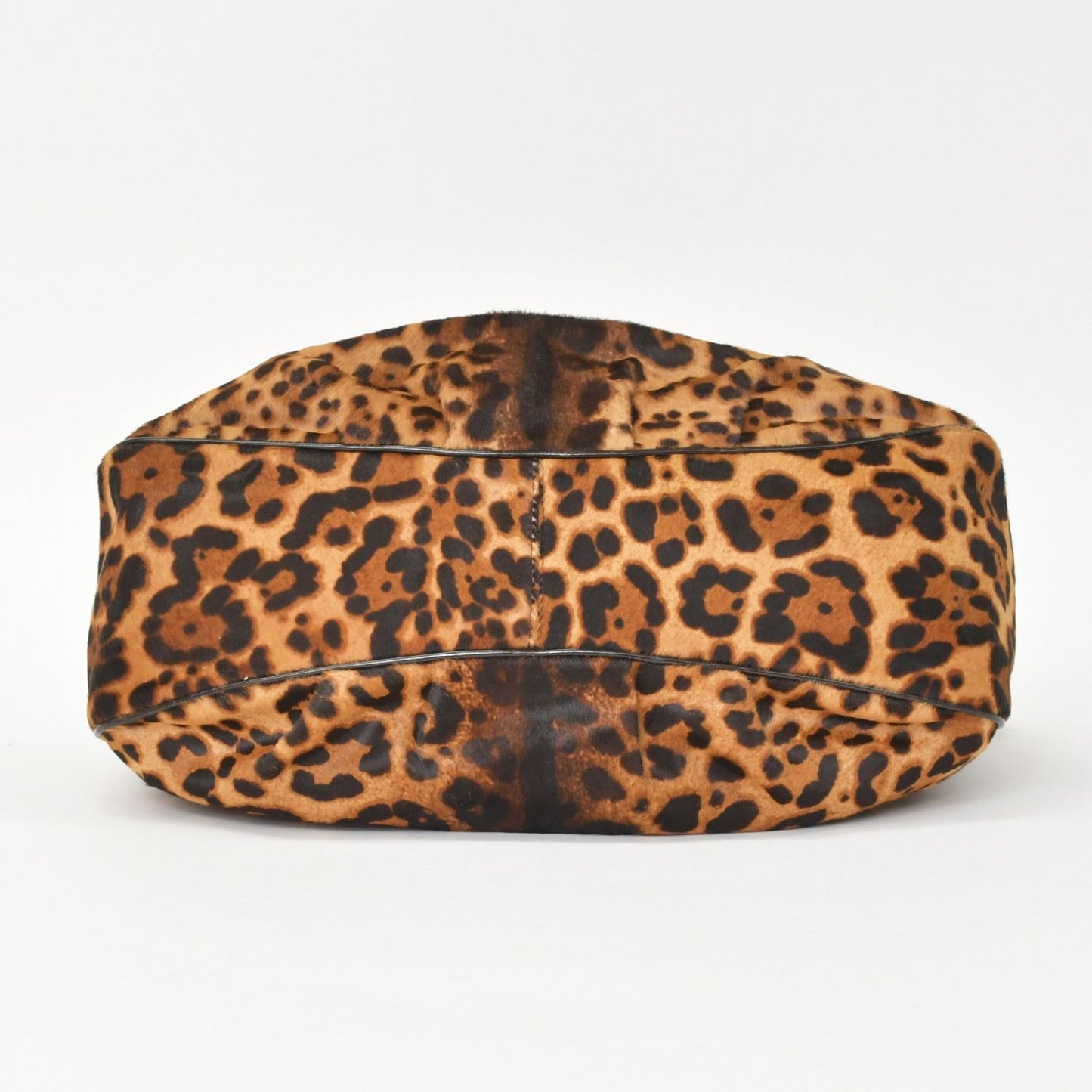 Fendi Shoulder Bag Mamma Baguette Silver Leopard Leather Calf Hair — view 8