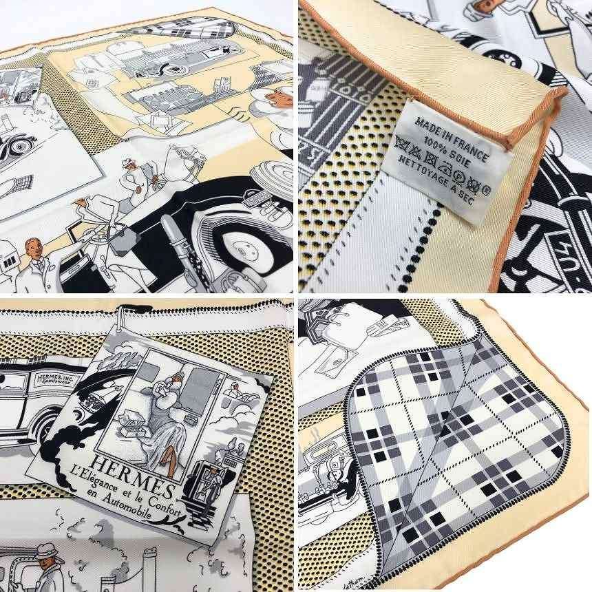 Hermes Scarf Carre 70 Confort en Automobile Automotive Comfort Vintage Silk — view 3
