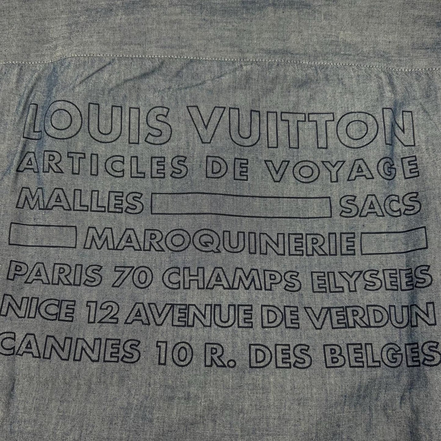Louis Vuitton Dkx Blue Cotton Wool Silver backprintlong Sleeveshirt T-Shirt — view 9