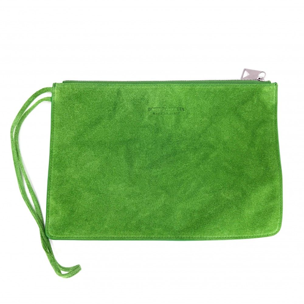 Bottega Veneta Tote Intrecht Handbag Shoulder Holder Leather Green Silver — view 8