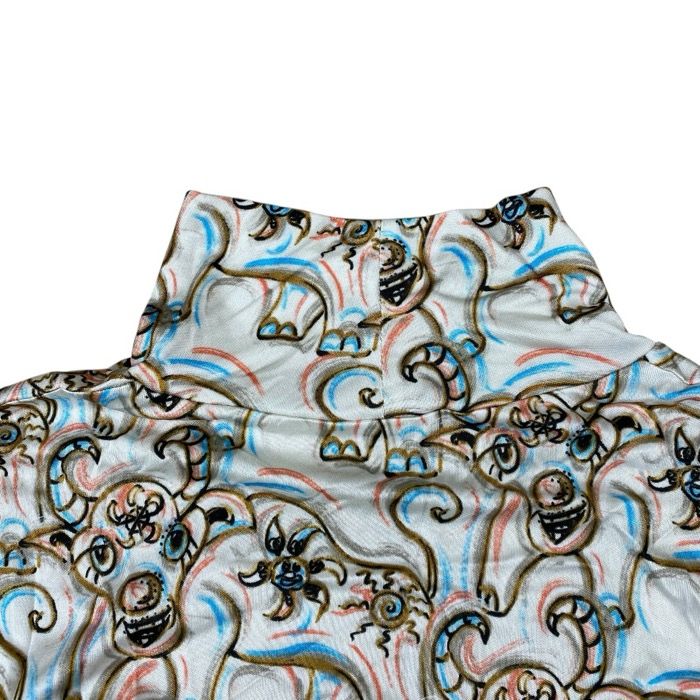 Dior Top Logo Turtleneck Top Rayon White Multicolor — view 9