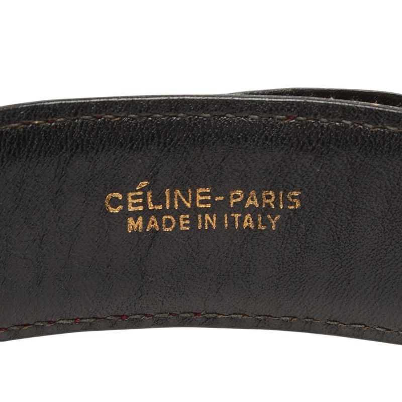 Celine Vintage Carriage Belt Wine Red Bordeaux Leather — view 7