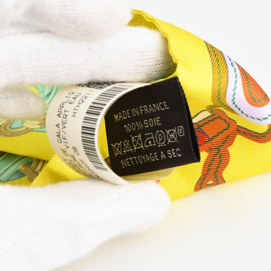 Hermes Scarf Twilly Scarves Yellow — view 5
