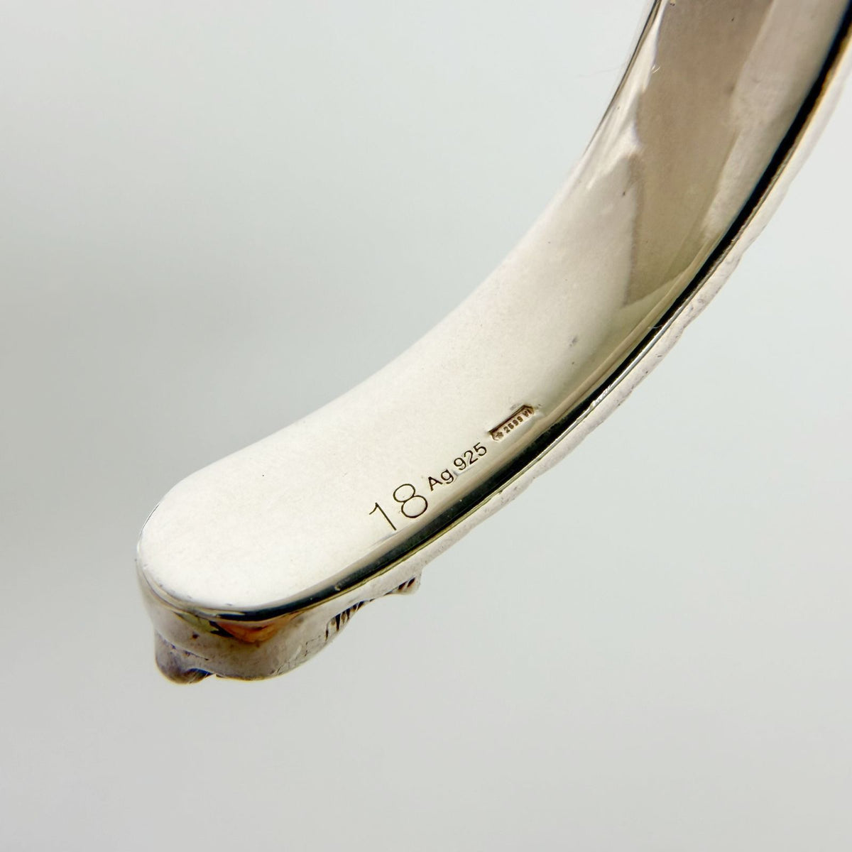 Gucci Cat Head Arabesque Interlocking G Bangle 925 Sterling Silver Vintage — view 8