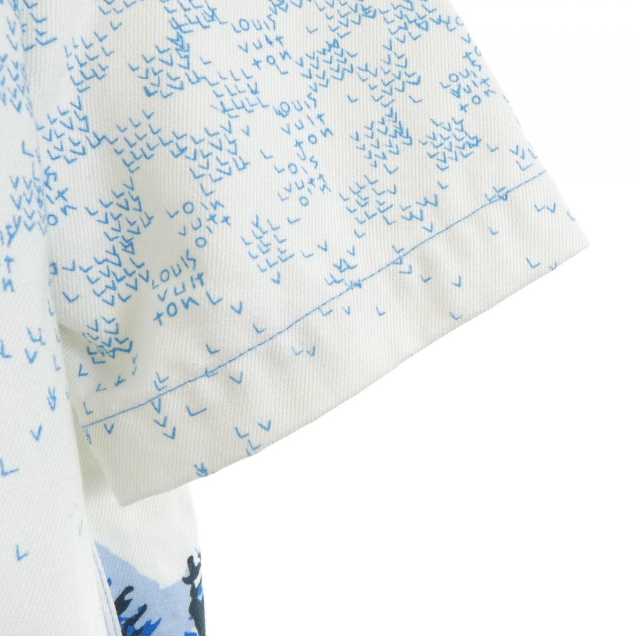 Louis Vuitton Landscape Short Sleeve Denim Shirt — view 6