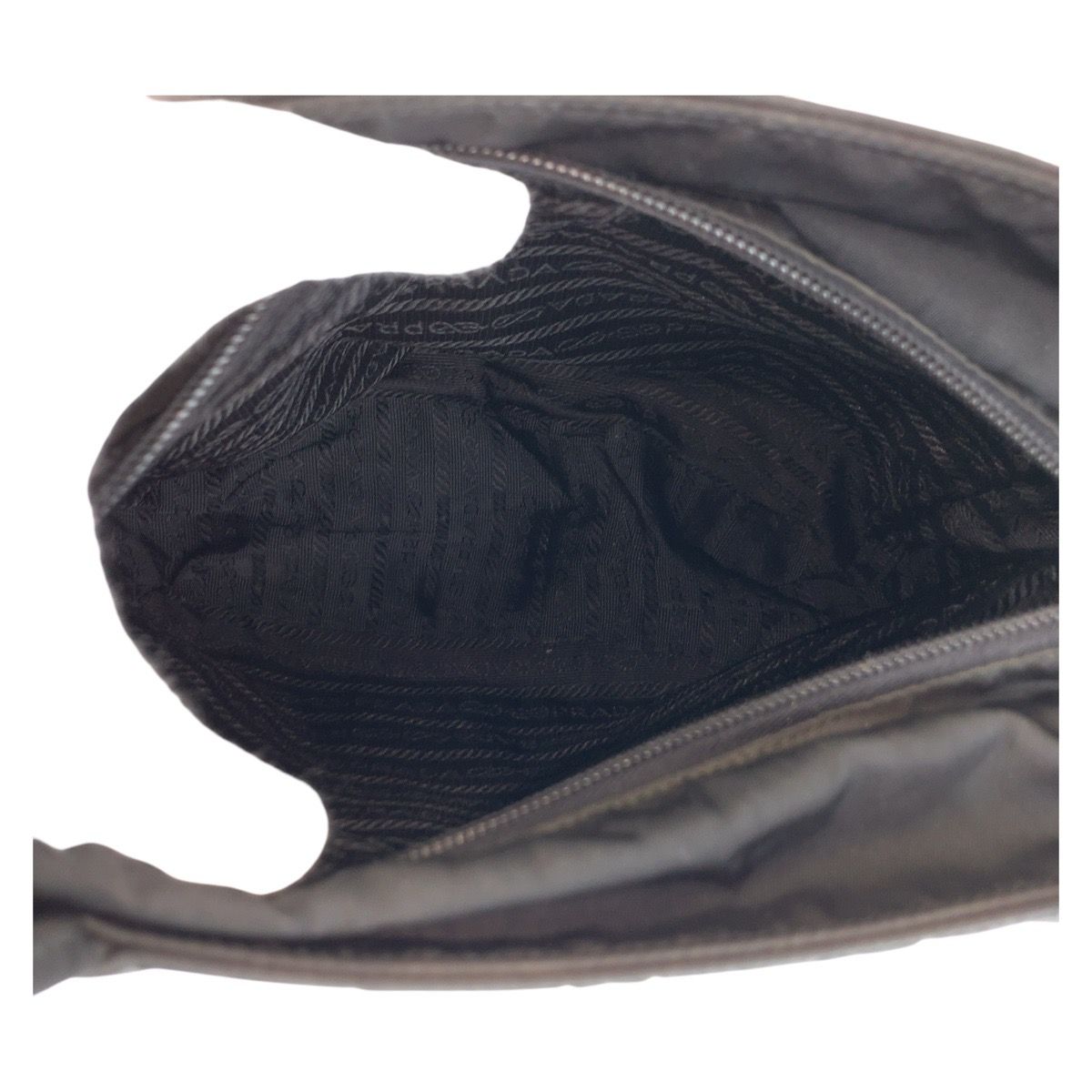 Prada Tessuto Black Silver Nylon Tote — view 8