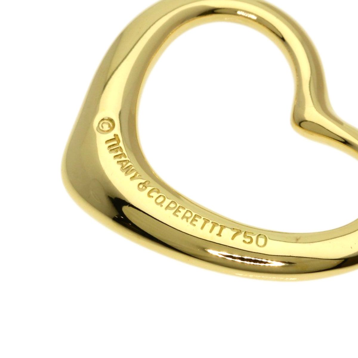 Tiffany & Co Open Heart Top Pendant 18K Yellow Gold — view 4