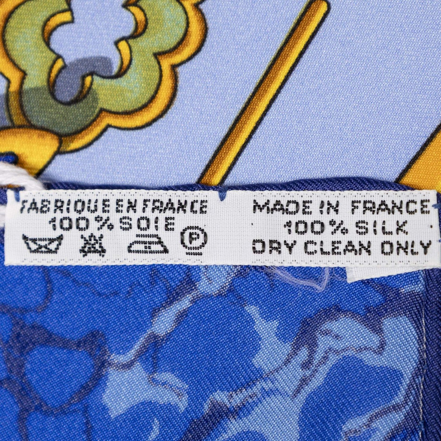 Hermes Scarf Navy Green 100% Twillsilk — view 5