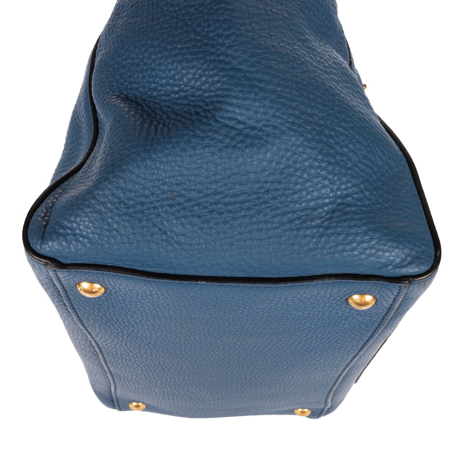 Prada Double Handle Tote Blue — view 8