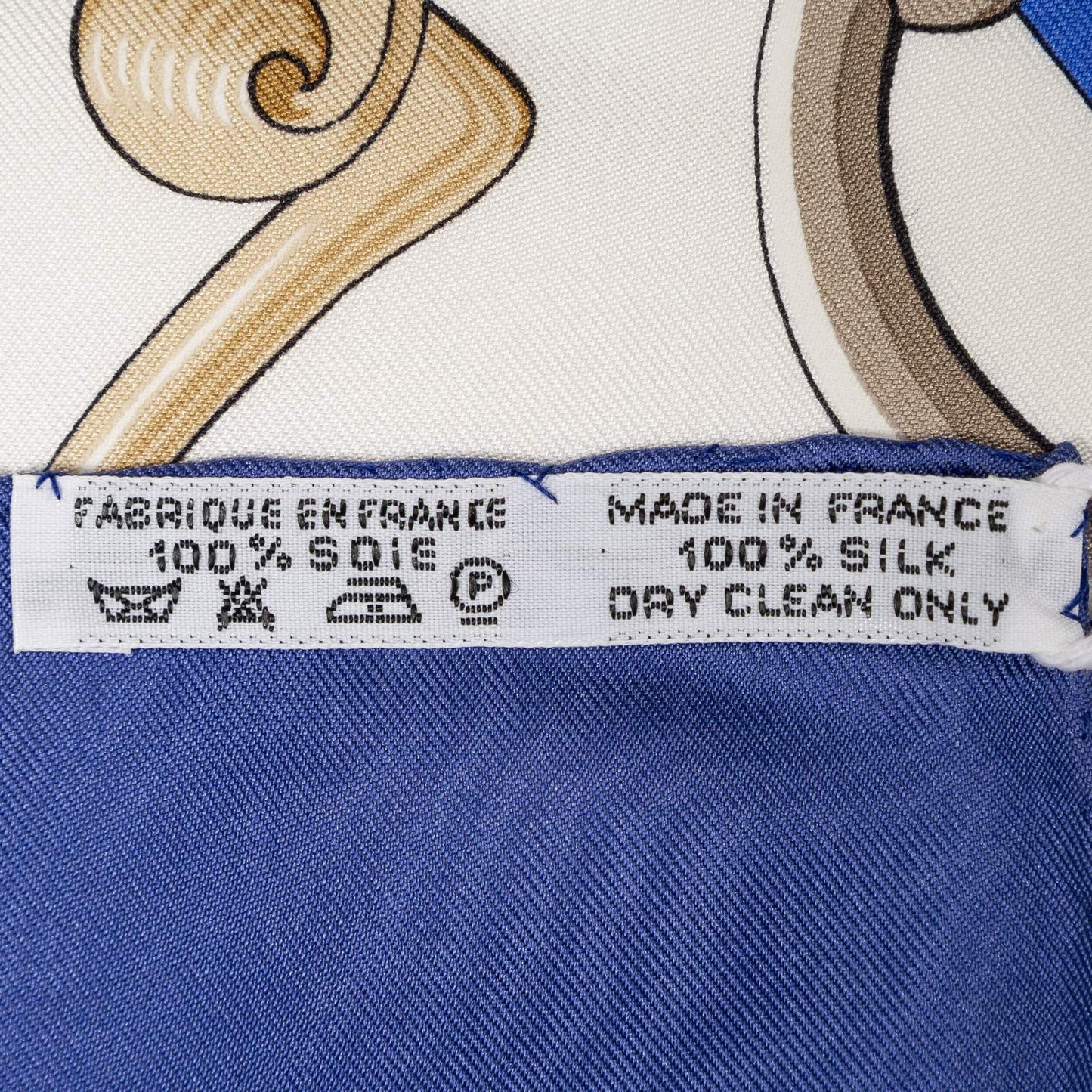 Hermes Scarf Blue Brown Green 100% Twillsilk — view 5