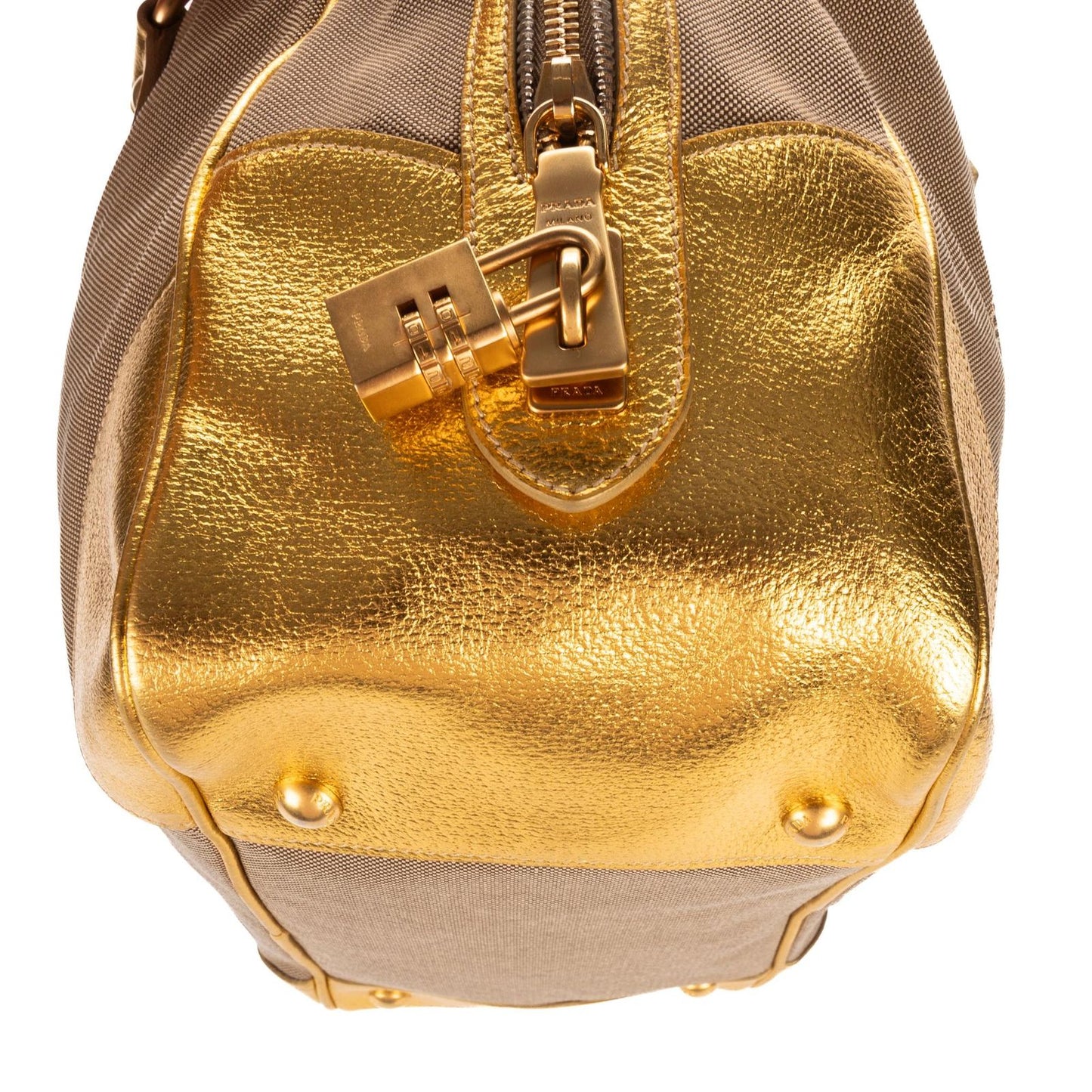 Prada Beige Jacquard canvas Shoulder — view 8