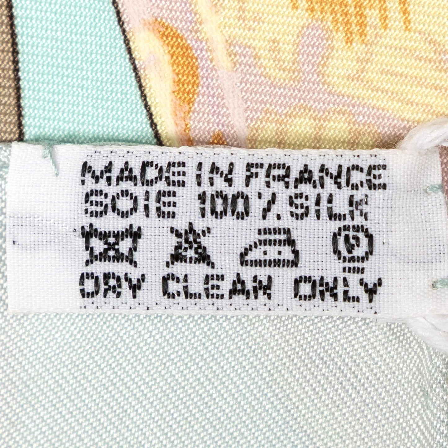 Hermes Scarf Orange Lightgreen 100% Twillsilk — view 5